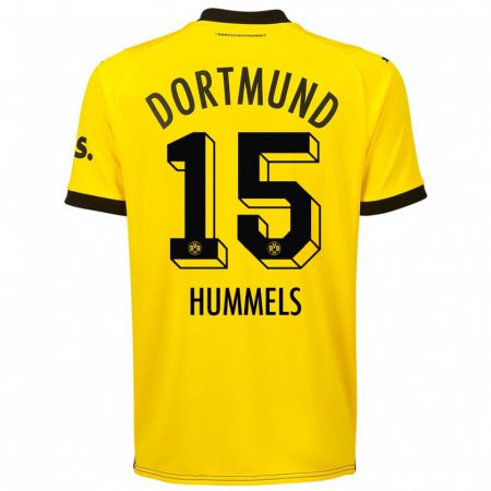 Kandiny Hombre Camiseta Mats Hummels #15 Amarillo 1ª Equipación 2023/24 La Camisa Chile