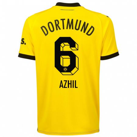 Kandiny Hombre Camiseta Ayman Azhil #6 Amarillo 1ª Equipación 2023/24 La Camisa Chile