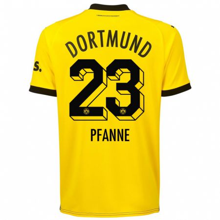 Kandiny Hombre Camiseta Franz Pfanne #23 Amarillo 1ª Equipación 2023/24 La Camisa Chile