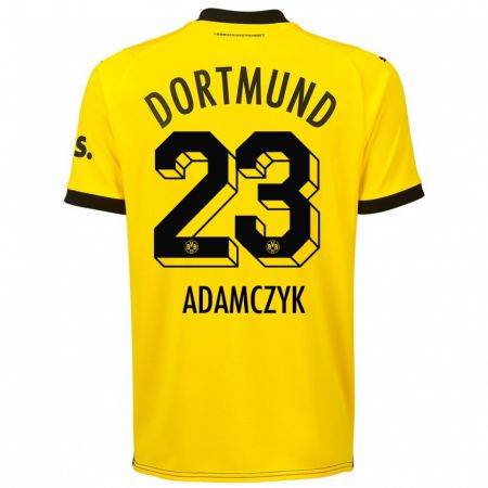 Kandiny Hombre Camiseta Nico Adamczyk #23 Amarillo 1ª Equipación 2023/24 La Camisa Chile