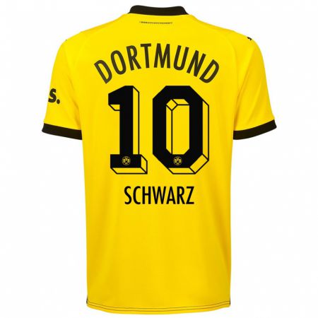 Kandiny Hombre Camiseta Oskar Schwarz #10 Amarillo 1ª Equipación 2023/24 La Camisa Chile