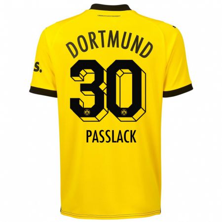 Kandiny Hombre Camiseta Felix Passlack #30 Amarillo 1ª Equipación 2023/24 La Camisa Chile