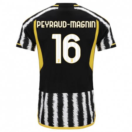 Kandiny Hombre Camiseta Pauline Peyraud-Magnin #16 Blanco Negro 1ª Equipación 2023/24 La Camisa Chile