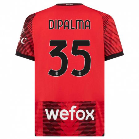 Kandiny Hombre Camiseta Matteo Dipalma #35 Negro Rojo 1ª Equipación 2023/24 La Camisa Chile