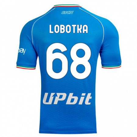Kandiny Hombre Camiseta Stanislav Lobotka #68 Cielo Azul 1ª Equipación 2023/24 La Camisa Chile