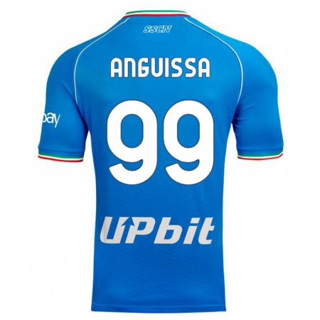 Kandiny Hombre Camiseta Frank Anguissa #99 Cielo Azul 1ª Equipación 2023/24 La Camisa Chile