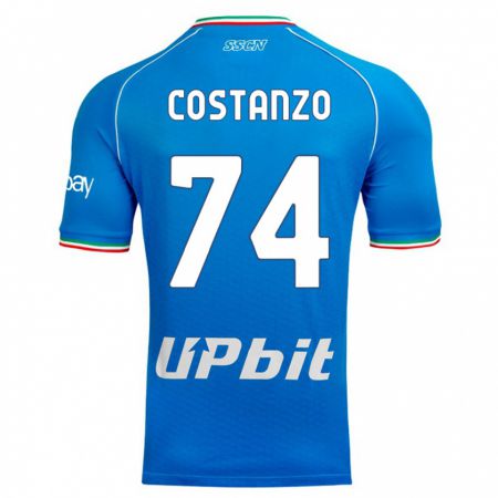 Kandiny Hombre Camiseta Davide Costanzo #74 Cielo Azul 1ª Equipación 2023/24 La Camisa Chile