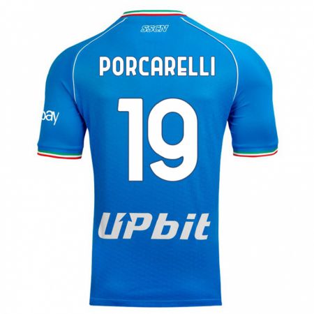 Kandiny Hombre Camiseta Maddelena Porcarelli #19 Cielo Azul 1ª Equipación 2023/24 La Camisa Chile