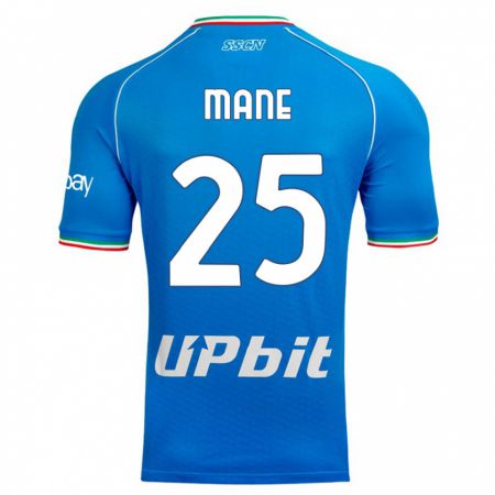 Kandiny Hombre Camiseta Balla Mousa Mane #25 Cielo Azul 1ª Equipación 2023/24 La Camisa Chile