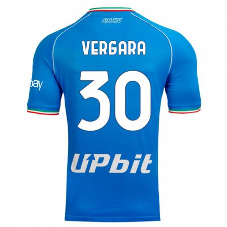 Kandiny Hombre Camiseta Antonio Vergara #30 Cielo Azul 1ª Equipación 2023/24 La Camisa Chile