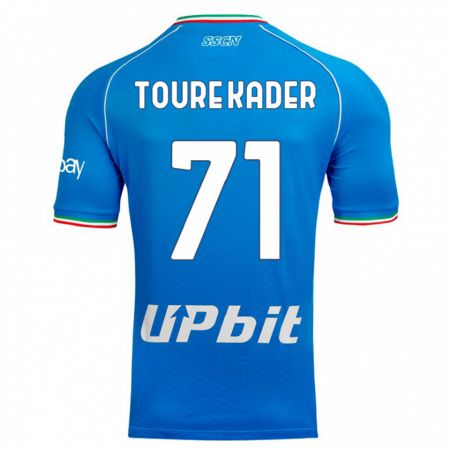 Kandiny Hombre Camiseta Aziz Toure Kader #71 Cielo Azul 1ª Equipación 2023/24 La Camisa Chile