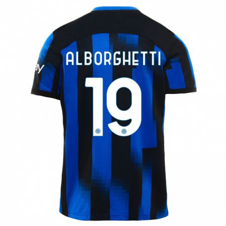 Kandiny Hombre Camiseta Lisa Alborghetti #19 Azul Negro 1ª Equipación 2023/24 La Camisa Chile