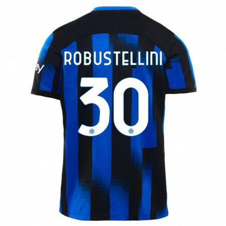 Kandiny Hombre Camiseta Chiara Robustellini #30 Azul Negro 1ª Equipación 2023/24 La Camisa Chile