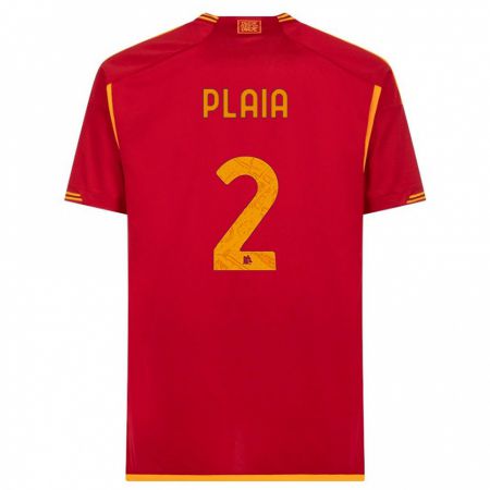 Kandiny Hombre Camiseta Matteo Plaia #2 Rojo 1ª Equipación 2023/24 La Camisa Chile