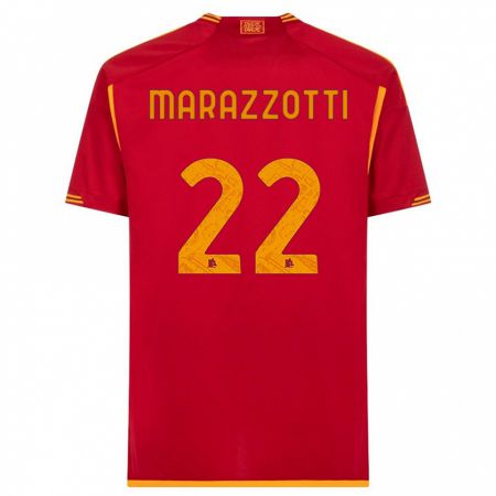 Kandiny Hombre Camiseta Fabrizio Marazzotti #22 Rojo 1ª Equipación 2023/24 La Camisa Chile