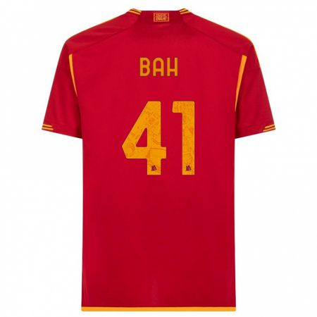 Kandiny Hombre Camiseta Muhammed Bah #41 Rojo 1ª Equipación 2023/24 La Camisa Chile
