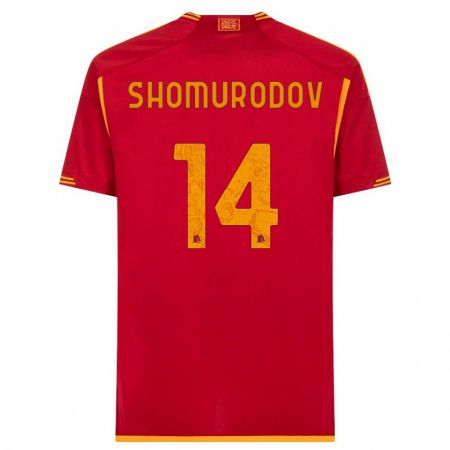 Kandiny Hombre Camiseta Eldor Shomurodov #14 Rojo 1ª Equipación 2023/24 La Camisa Chile