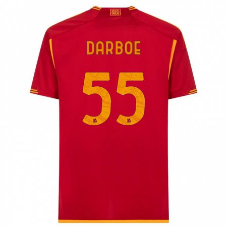 Kandiny Hombre Camiseta Ebrima Darboe #55 Rojo 1ª Equipación 2023/24 La Camisa Chile
