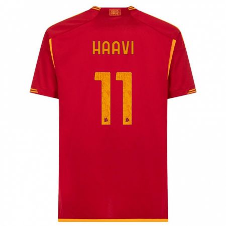 Kandiny Hombre Camiseta Emilie Haavi #11 Rojo 1ª Equipación 2023/24 La Camisa Chile