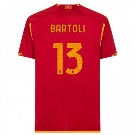 Kandiny Hombre Camiseta Elisa Bartoli #13 Rojo 1ª Equipación 2023/24 La Camisa Chile