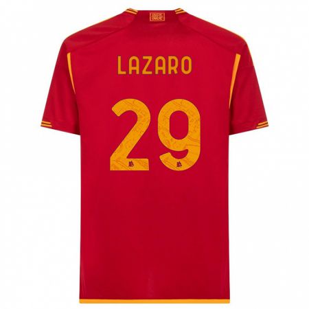 Kandiny Hombre Camiseta Paloma Lazaro #29 Rojo 1ª Equipación 2023/24 La Camisa Chile