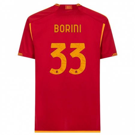Kandiny Hombre Camiseta Joyce Borini #33 Rojo 1ª Equipación 2023/24 La Camisa Chile