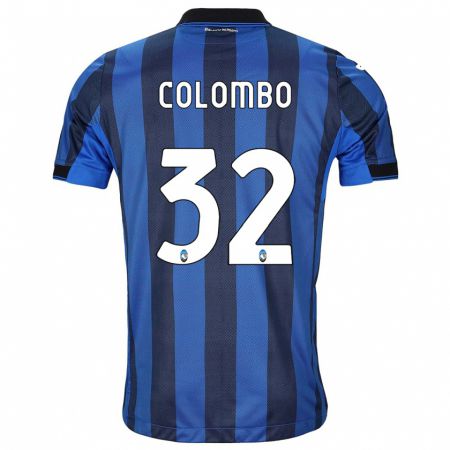 Kandiny Hombre Camiseta Matteo Colombo #32 Azul Negro 1ª Equipación 2023/24 La Camisa Chile