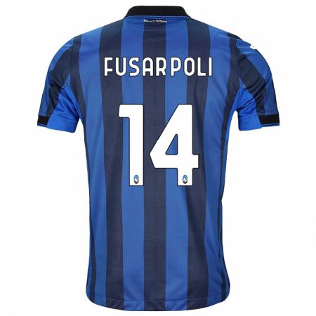 Kandiny Hombre Camiseta Giulia Fusar Poli #14 Azul Negro 1ª Equipación 2023/24 La Camisa Chile
