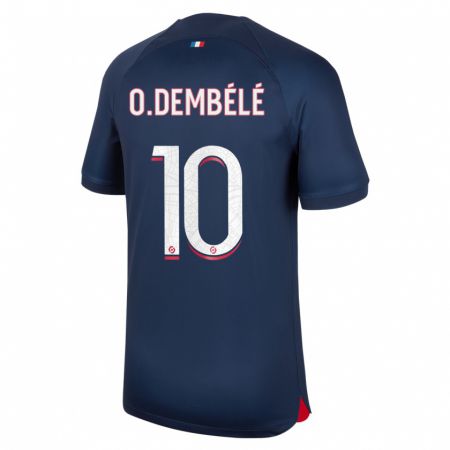Kandiny Hombre Camiseta Ousmane Dembélé #10 Azul Rojo 1ª Equipación 2023/24 La Camisa Chile