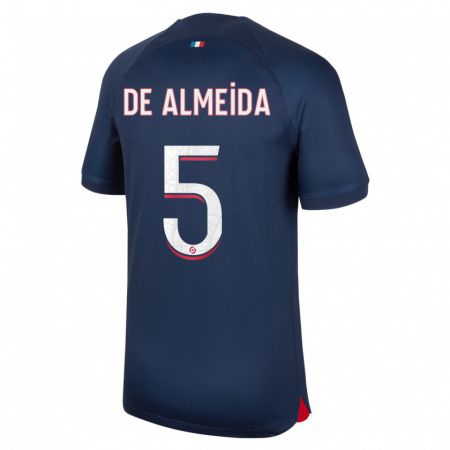 Kandiny Hombre Camiseta Elisa De Almeida #5 Azul Rojo 1ª Equipación 2023/24 La Camisa Chile