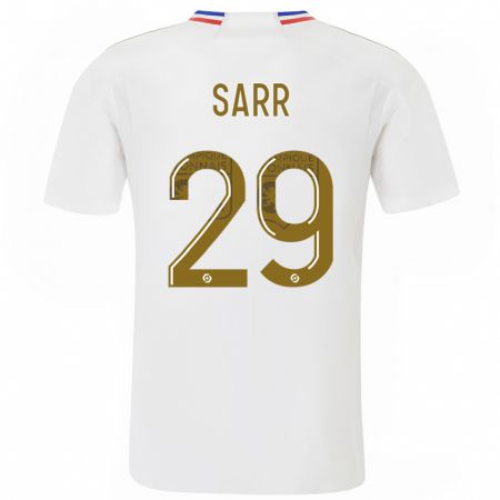 Kandiny Hombre Camiseta Mamadou Sarr #29 Blanco 1ª Equipación 2023/24 La Camisa Chile