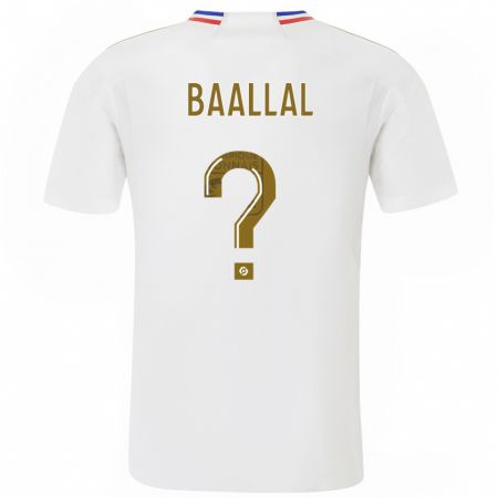 Kandiny Hombre Camiseta Abdellah Baallal #0 Blanco 1ª Equipación 2023/24 La Camisa Chile