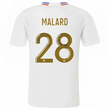 Kandiny Hombre Camiseta Melvine Malard #28 Blanco 1ª Equipación 2023/24 La Camisa Chile
