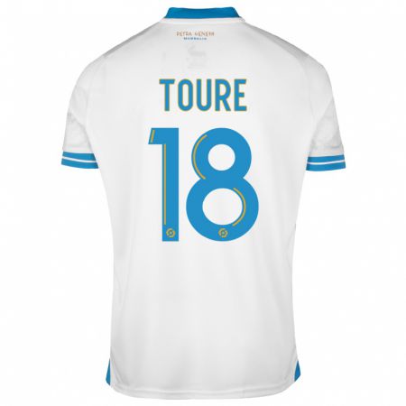 Kandiny Hombre Camiseta Isaak Toure #18 Blanco 1ª Equipación 2023/24 La Camisa Chile
