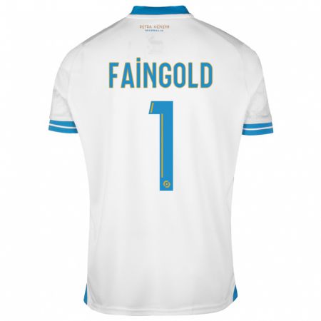 Kandiny Hombre Camiseta Abbie Faingold #1 Blanco 1ª Equipación 2023/24 La Camisa Chile