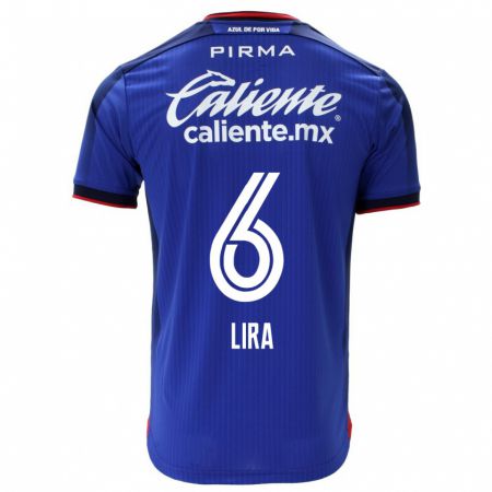 Kandiny Hombre Camiseta Érik Lira #6 Azul 1ª Equipación 2023/24 La Camisa Chile