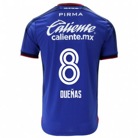 Kandiny Hombre Camiseta Jesús Dueñas #8 Azul 1ª Equipación 2023/24 La Camisa Chile