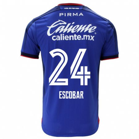 Kandiny Hombre Camiseta Juan Escobar #24 Azul 1ª Equipación 2023/24 La Camisa Chile