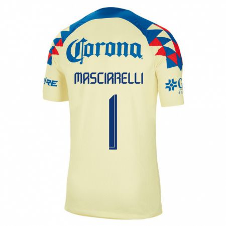 Kandiny Hombre Camiseta Renata Masciarelli #1 Amarillo 1ª Equipación 2023/24 La Camisa Chile