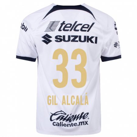 Kandiny Hombre Camiseta Gil Alcalá #33 Blanco 1ª Equipación 2023/24 La Camisa Chile