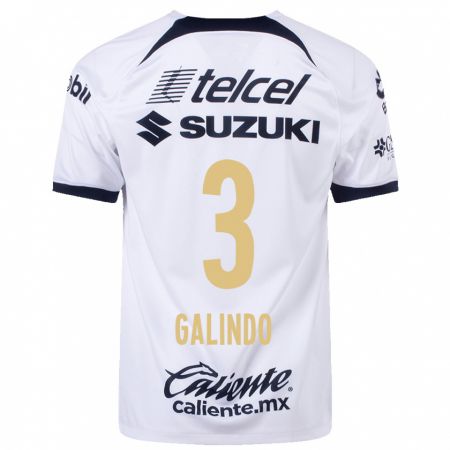 Kandiny Hombre Camiseta Ricardo Galindo #3 Blanco 1ª Equipación 2023/24 La Camisa Chile