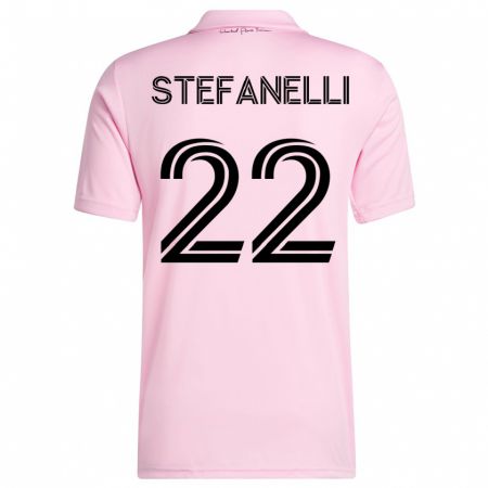 Kandiny Hombre Camiseta Nicolás Stefanelli #22 Rosa 1ª Equipación 2023/24 La Camisa Chile