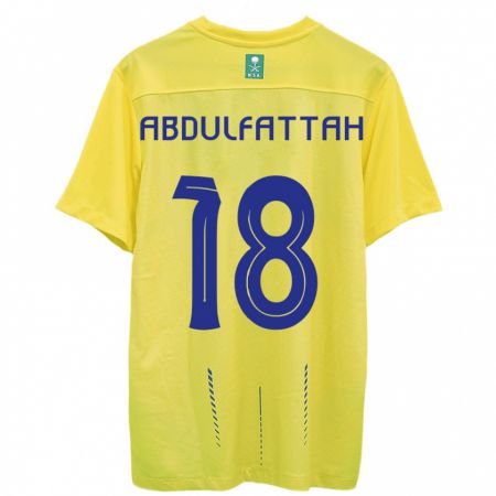 Kandiny Hombre Camiseta Abdulfattah Adam #18 Amarillo 1ª Equipación 2023/24 La Camisa Chile