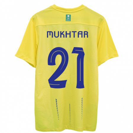 Kandiny Hombre Camiseta Mukhtar Ali #21 Amarillo 1ª Equipación 2023/24 La Camisa Chile
