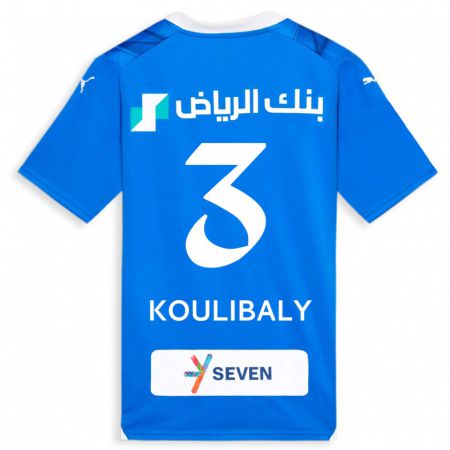 Kandiny Hombre Camiseta Kalidou Koulibaly #3 Azul 1ª Equipación 2023/24 La Camisa Chile