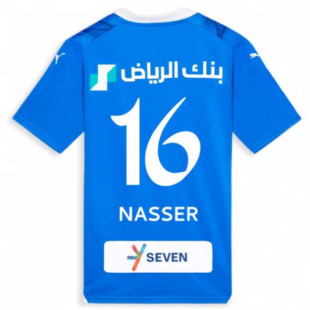 Kandiny Hombre Camiseta Nasser Al-Dawsari #16 Azul 1ª Equipación 2023/24 La Camisa Chile
