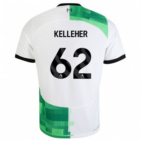 Kandiny Hombre Camiseta Caoimhín Kelleher #62 Blanco Verde 2ª Equipación 2023/24 La Camisa Chile