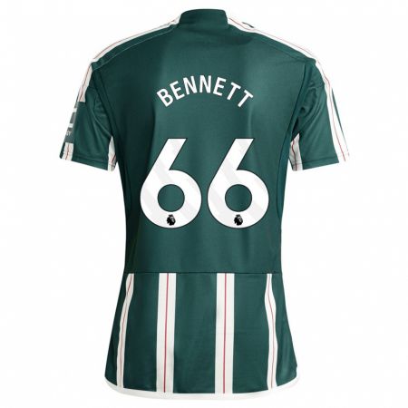 Kandiny Hombre Camiseta Rhys Bennett #66 Verde Oscuro 2ª Equipación 2023/24 La Camisa Chile
