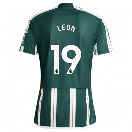 Kandiny Hombre Camiseta Adriana Leon #19 Verde Oscuro 2ª Equipación 2023/24 La Camisa Chile