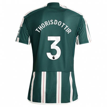 Kandiny Hombre Camiseta Maria Thorisdottir #3 Verde Oscuro 2ª Equipación 2023/24 La Camisa Chile
